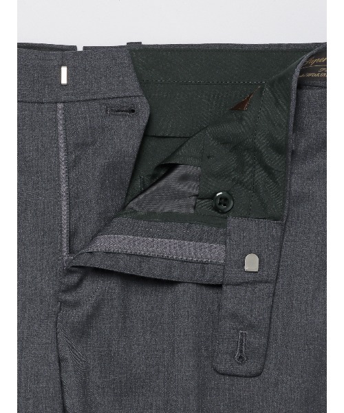 SUIT SQUARE（スーツスクエア）の「テーパードパンツ SUPER100'sウール クリアカットツイル 無地（スラックス・メンズ・グレー系2/ブラウン系/グレー系1・M/S/3L/LL/L）」の9枚目の写真