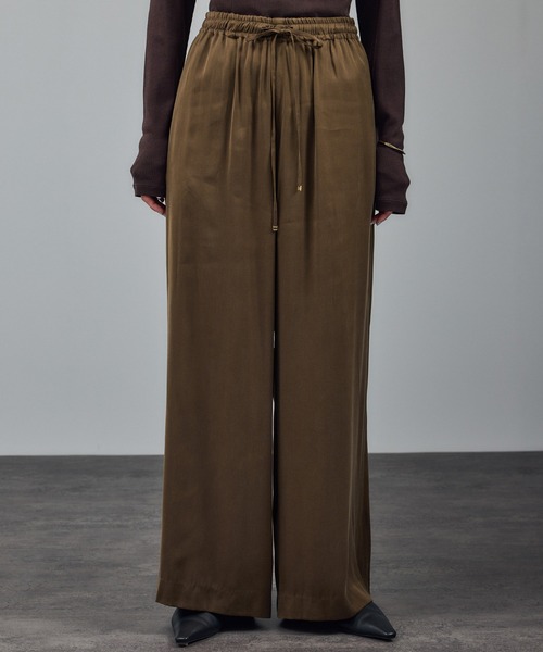 SALON adam et rope'(サロン アダム エ ロペ)の「【WEB限定】フィブリルキュプラリラクシーワイドパンツ(その他パンツ・レディース・チャコールグレー/ブラック/ブラウン・S/M)」の20枚目の写真