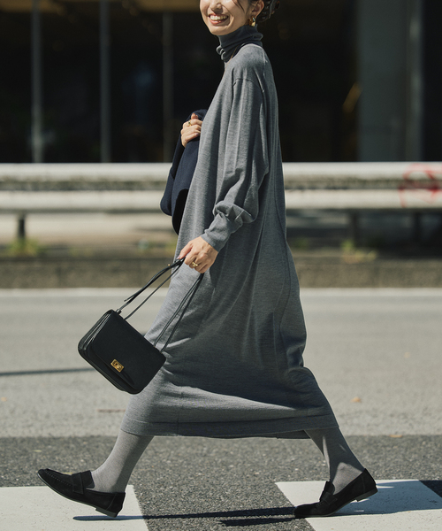 りょんりょん様　VERMEIL par iena 千鳥ツイードVネックワンピース VERMEIL par iena（ヴェルメイユパーイエナ）の「千鳥ネップツイードV