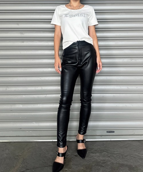 EGOIST（エゴイスト）の「サイドデザイン フェイクレザースキニーパンツ（その他パンツ・レディース・ブラック・SS/S/M）」の19枚目の写真