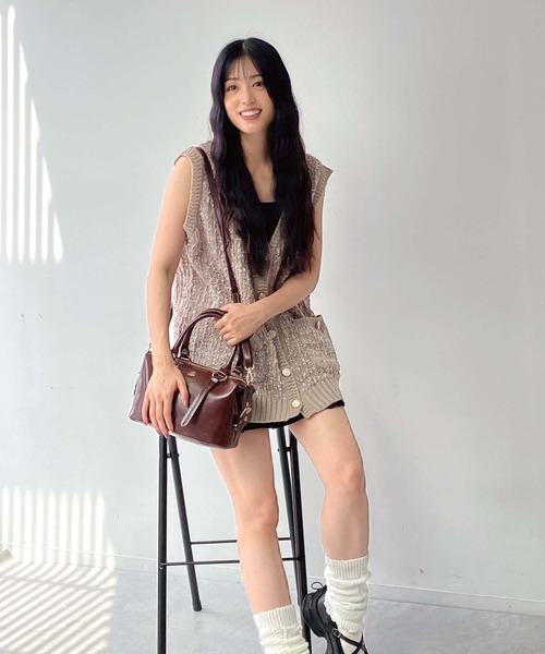 【ストロベリー】ANAYI ベージュ ダブルブレストベスト ストロベリー様専用】ANAYI ベージュ ダブルブレストベスト - メルカリ