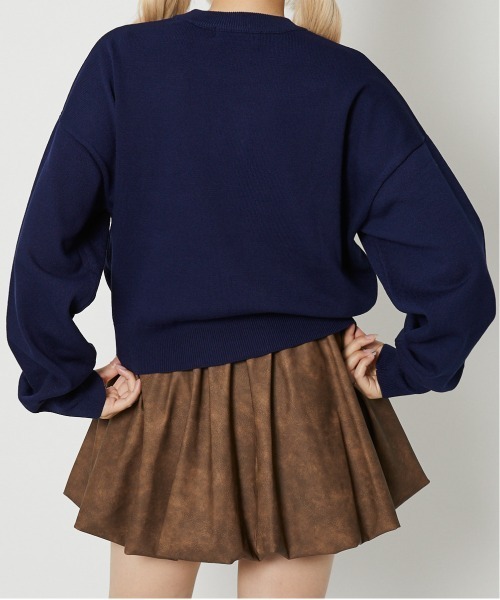 GORGE(ゴージ)の「《ネコプリント×ドライタッチ》レディース ニットプルオーバー 長袖 セーター 春秋冬(ニット/セーター・レディース・ネイビー/ブラウン/アイボリー・F)」の12枚目の写真