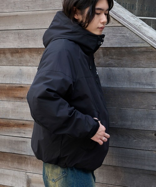 GERRY/ジェリー 別注 ロゴワンポイント刺繍 中綿フードブルゾン MONO