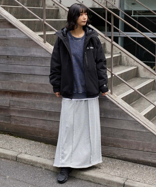 GERRY/ジェリー 別注 ロゴワンポイント刺繍 中綿フードブルゾン MONO