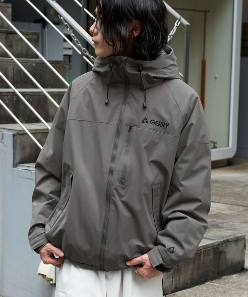 GERRY/ジェリー 別注 ロゴワンポイント刺繍 中綿フードブルゾン MONO