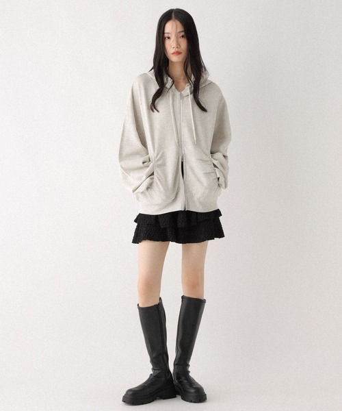 フリルZIPフーディ 599207（パーカー）｜Heather（ヘザー）の