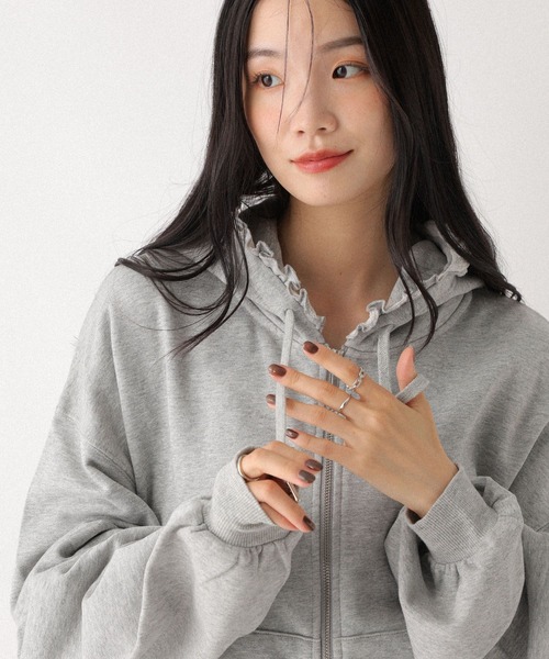 フリルZIPフーディ 599207（パーカー）｜Heather（ヘザー）の