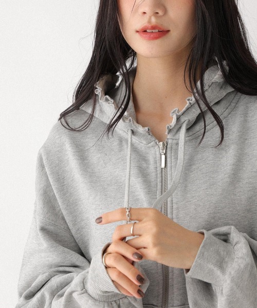 フリルZIPフーディ 599207（パーカー）｜Heather（ヘザー）の