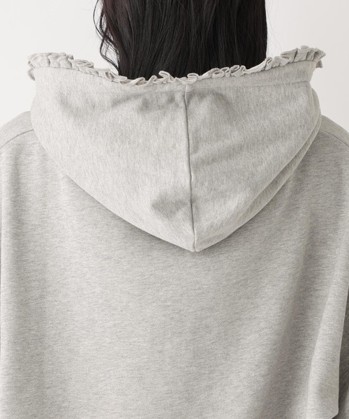 Heather(ヘザー)の「フリルZIPフーディ 599207(パーカー・レディース・ネイビー/オートミール/グレー・FREE)」の19枚目の写真
