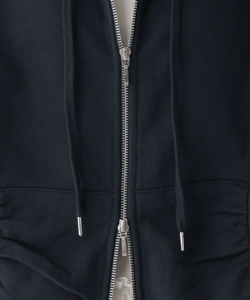 Heather(ヘザー)の「フリルZIPフーディ 599207(パーカー・レディース・ネイビー/オートミール/グレー・FREE)」の7枚目の写真