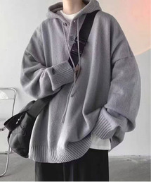 FVLMEN(t)́yFVLMENzneck button knit pullover parka/lbN {^ jbg vI[o[ p[J[(p[J[)