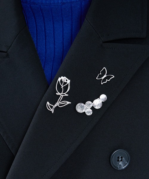 Ellno Loset（エルノロゼット）の「3SETブローチ（ブローチ/コサージュ・メンズ・シルバー・FREE）」の2枚目の写真