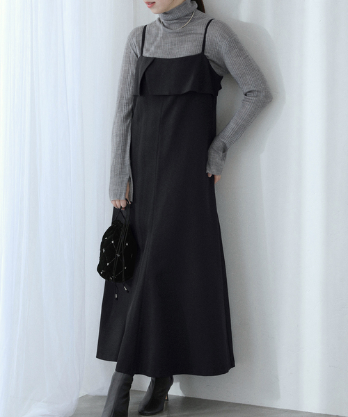 La TOTALITE(ラトータリテ)の「【洗える】ラッフルキャミワンピース(ワンピース・レディース・ブラウン/ブラック・38/36)」の19枚目の写真