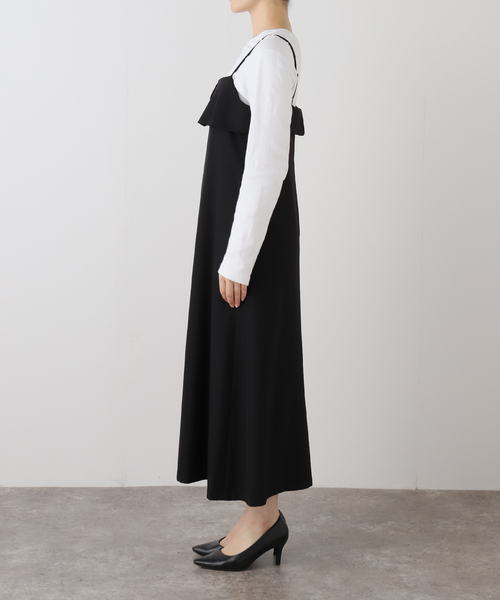 La TOTALITE(ラトータリテ)の「【洗える】ラッフルキャミワンピース(ワンピース・レディース・ブラウン/ブラック・38/36)」の14枚目の写真