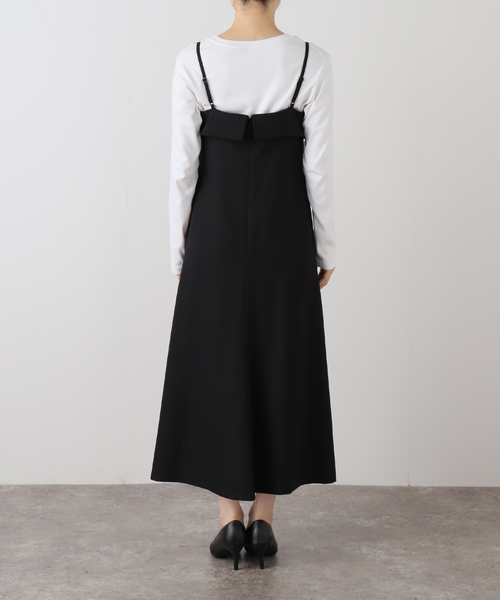 La TOTALITE(ラトータリテ)の「【洗える】ラッフルキャミワンピース(ワンピース・レディース・ブラウン/ブラック・38/36)」の10枚目の写真