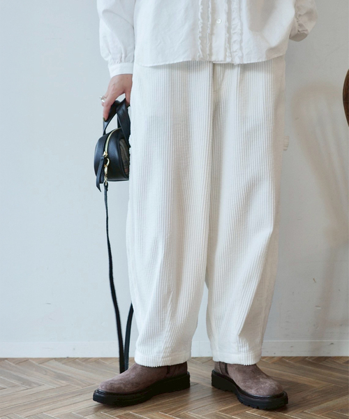 JOURNAL STANDARD LUXE(ジャーナルスタンダード ラックス)の「5Wコール フェロペインターパンツ(その他パンツ・レディース・ホワイト/ベージュ/ネイビー・FREE)」の8枚目の写真