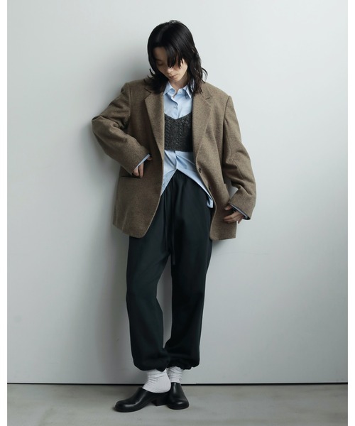anuke（アンヌーク）の「Drawstring Sweat Pants（スウェットパンツ・レディース・ネイビー/グレー/クリーム・36inch/38inch）」の9枚目の写真