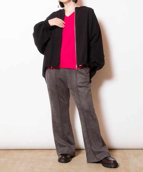 OSMOSIS（オズモーシス）の「ドルマンギャザーブルゾン（ブルゾン・レディース・グレー系その他/ブラック/ベージュ系その他2/ベージュ系その他・ONE SIZE）」の20枚目の写真