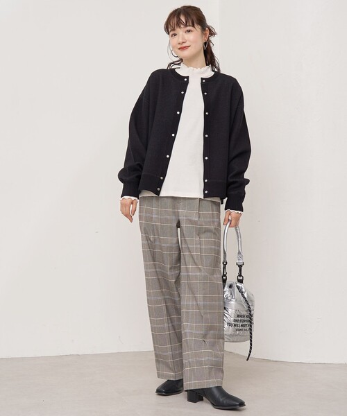 coen(コーエン)の「スウェットライク2wayニットカーディガン(カーディガン/ボレロ・レディース・コバルトブルー/オレンジ/モカ/ライトグレー/ブラック・FREE)」の14枚目の写真