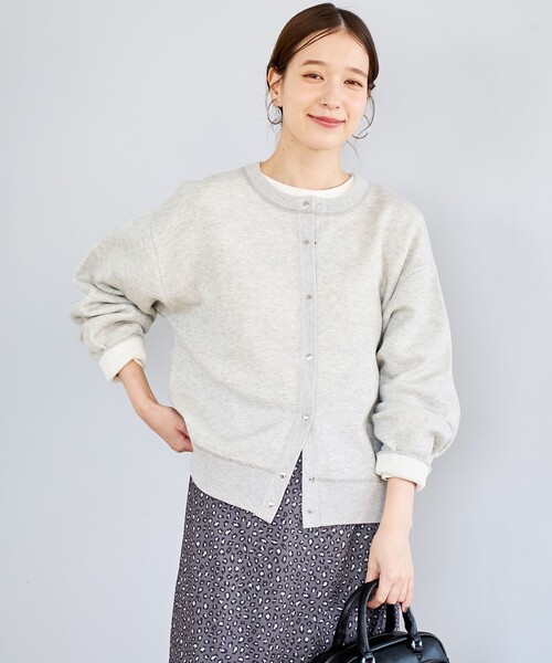 coen(コーエン)の「スウェットライク2wayニットカーディガン(カーディガン/ボレロ・レディース・コバルトブルー/オレンジ/モカ/ライトグレー/ブラック・FREE)」の15枚目の写真