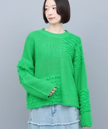 ループフリンジニットプルオーバー