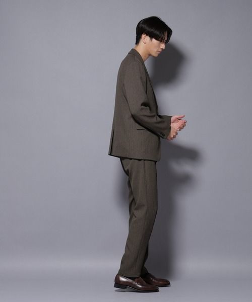 NANO universe（ナノユニバース）の「｢N JACKET BASIC｣ 洗えるMIXツイードストレッチジャケット(セットアップ可)（セットアップ・メンズ・グレイッシュベージュ/ベージュ系その他4・S/M/L）」の9枚目の写真