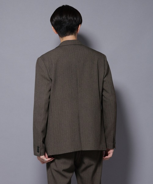 N JACKET BASIC｣ 洗えるMIXツイードストレッチジャケット(セットアップ