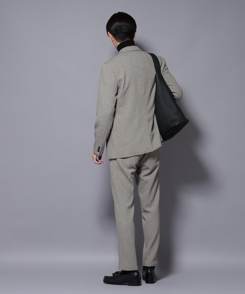 NANO universe（ナノユニバース）の「｢N JACKET BASIC｣ 洗えるMIXツイードストレッチジャケット(セットアップ可)（セットアップ・メンズ・グレイッシュベージュ/ベージュ系その他4・S/M/L）」の10枚目の写真