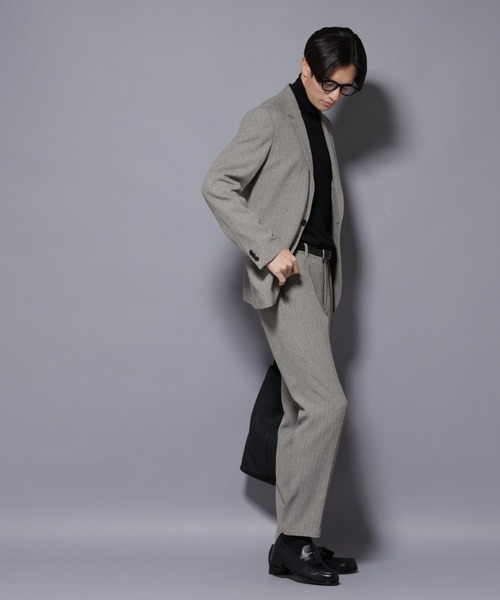 NANO universe（ナノユニバース）の「｢N JACKET BASIC｣ 洗えるMIXツイードストレッチジャケット(セットアップ可)（セットアップ・メンズ・グレイッシュベージュ/ベージュ系その他4・S/M/L）」の18枚目の写真