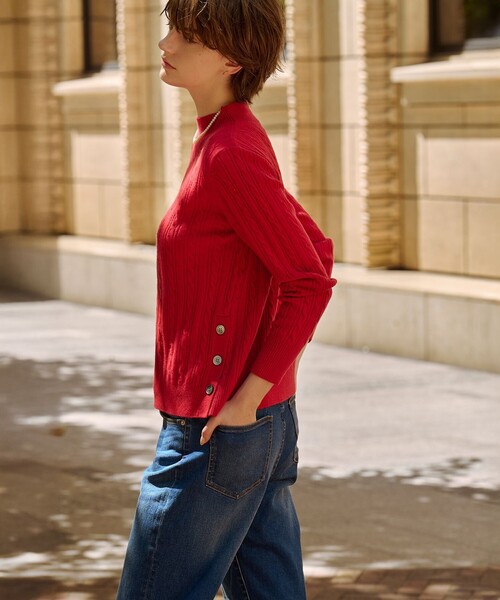 J.PRESS(ジェイプレス)の「WOOL BLEND AIR ハイネック ニット(ニット/セーター・レディース・ピンク系/ライトグレー系/レッド系/ライトグリーン系・LARGE/MEDIUM)」の9枚目の写真