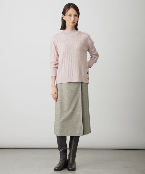 J.PRESS(ジェイプレス)の「WOOL BLEND AIR ハイネック ニット(ニット/セーター・レディース・ピンク系/ライトグレー系/レッド系/ライトグリーン系・LARGE/MEDIUM)」の17枚目の写真