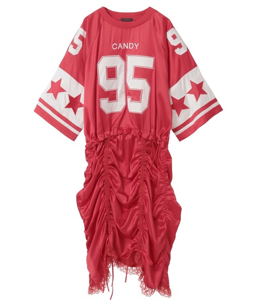 Candy Stripper(キャンディストリッパー)の「NUMBERING SATIN ワンピース(ワンピース・レディース・ブラック/グレー/レッド・FREE)」の21枚目の写真