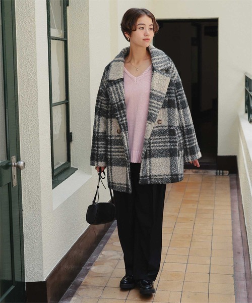 titivate（ティティベイト）の「チェック柄テーラードジャケット（テーラードジャケット・レディース・ブラック/モカ・M）」の19枚目の写真