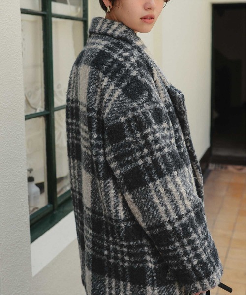 titivate（ティティベイト）の「チェック柄テーラードジャケット（テーラードジャケット・レディース・ブラック/モカ・M）」の15枚目の写真