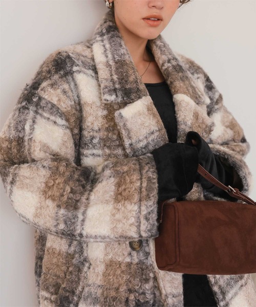 titivate（ティティベイト）の「チェック柄テーラードジャケット（テーラードジャケット・レディース・ブラック/モカ・M）」の13枚目の写真