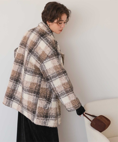 titivate（ティティベイト）の「チェック柄テーラードジャケット（テーラードジャケット・レディース・ブラック/モカ・M）」の10枚目の写真