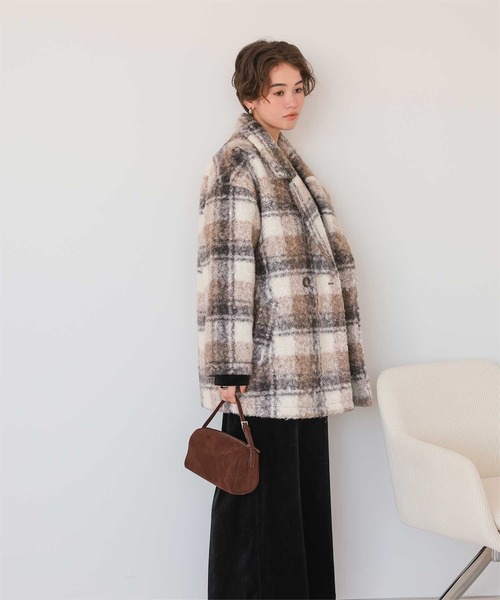 titivate（ティティベイト）の「チェック柄テーラードジャケット（テーラードジャケット・レディース・ブラック/モカ・M）」の11枚目の写真