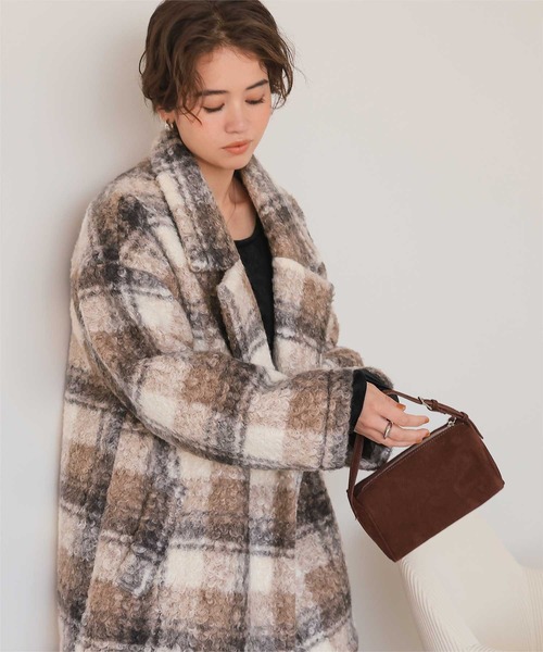 titivate（ティティベイト）の「チェック柄テーラードジャケット（テーラードジャケット・レディース・ブラック/モカ・M）」の7枚目の写真