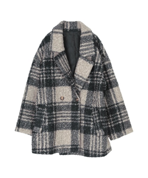 titivate（ティティベイト）の「チェック柄テーラードジャケット（テーラードジャケット・レディース・ブラック/モカ・M）」の5枚目の写真