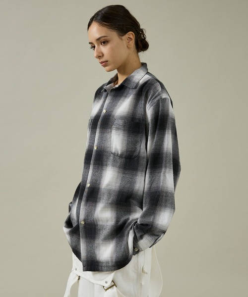 TOWNCRAFT（タウンクラフト）の「【TOWNCRAFT / タウンクラフト】60S NEL SHIRTS / ネルシャツ/オンブレーチェックシャツ（シャツ/ブラウス・メンズ・オフホワイト/ブルー/ホワイト/ブラウン・M/L）」の2枚目の写真