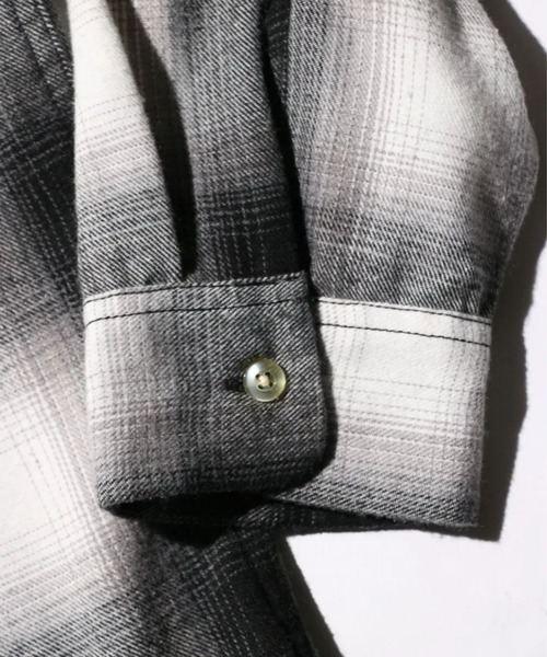 TOWNCRAFT（タウンクラフト）の「【TOWNCRAFT / タウンクラフト】60S NEL SHIRTS / ネルシャツ/オンブレーチェックシャツ（シャツ/ブラウス・メンズ・オフホワイト/ブルー/ホワイト/ブラウン・M/L）」の9枚目の写真