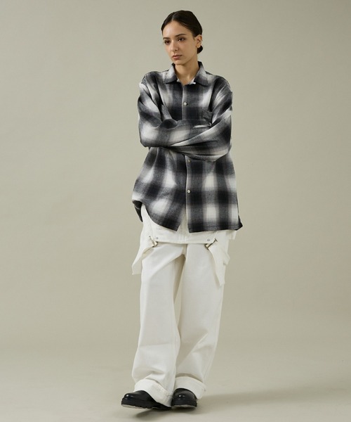 TOWNCRAFT（タウンクラフト）の「【TOWNCRAFT / タウンクラフト】60S NEL SHIRTS / ネルシャツ/オンブレーチェックシャツ（シャツ/ブラウス・メンズ・オフホワイト/ブルー/ホワイト/ブラウン・M/L）」の22枚目の写真