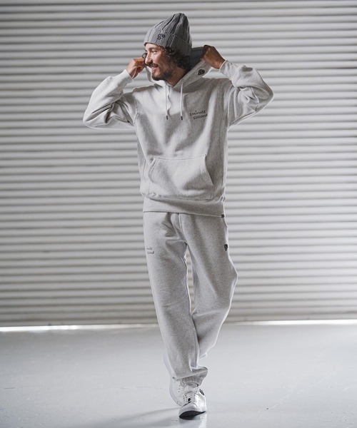 1minute 1second(ワンミニットワンセカンド)の「mp14224-12oz heavy weight pants with cursive embroidery イージーパンツ(1M25F270)(スウェットパンツ・メンズ・アッシュ/ブラック・XL/L/M)」の8枚目の写真