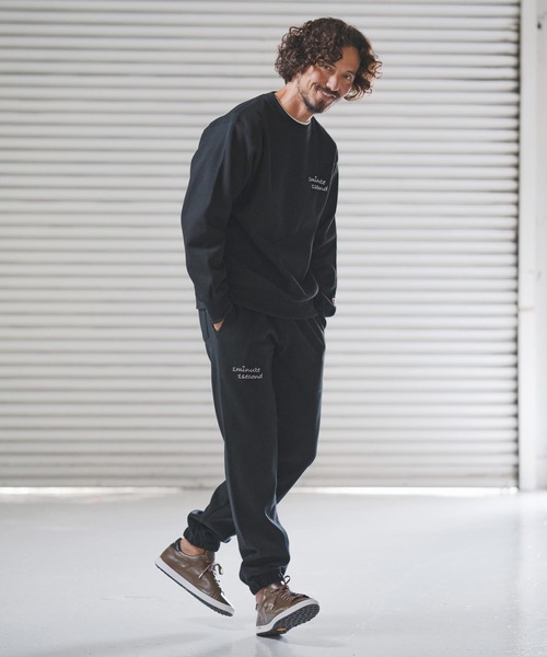 1minute 1second(ワンミニットワンセカンド)の「mp14224-12oz heavy weight pants with cursive embroidery イージーパンツ(1M25F270)(スウェットパンツ・メンズ・アッシュ/ブラック・XL/L/M)」の14枚目の写真