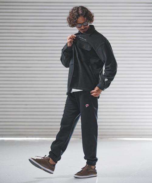 1minute 1second(ワンミニットワンセカンド)の「mp14224-12oz heavy weight pants with cursive embroidery イージーパンツ(1M25F270)(スウェットパンツ・メンズ・アッシュ/ブラック・XL/L/M)」の15枚目の写真