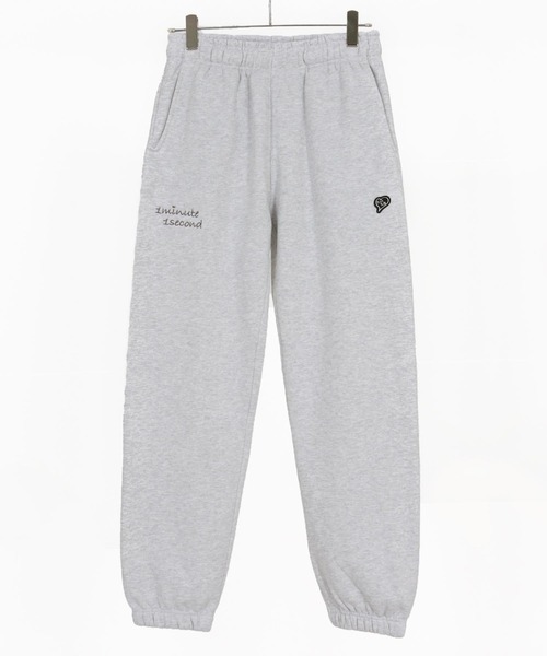 1minute 1second(ワンミニットワンセカンド)の「mp14224-12oz heavy weight pants with cursive embroidery イージーパンツ(1M25F270)(スウェットパンツ・メンズ・アッシュ/ブラック・XL/L/M)」の20枚目の写真