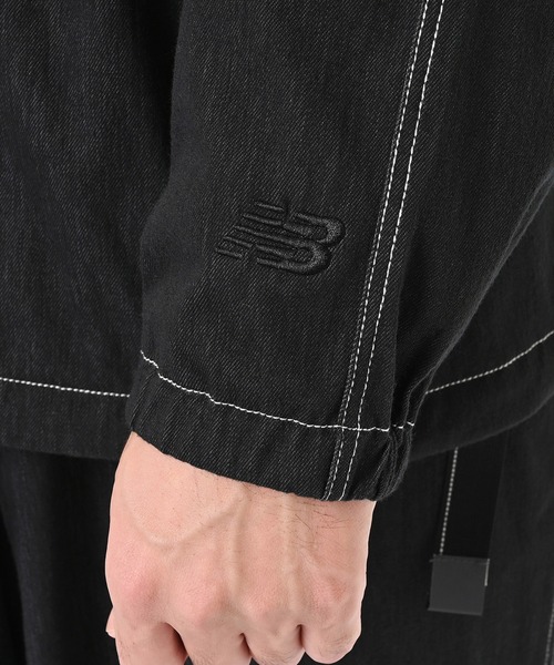 NEW BALANCE（ニューバランス）の「ジャージーデニムジャケット（デニムジャケット・メンズ・ネイビー/チャコールグレー・SMALL/MEDIUM/LARGE/X-LARGE）」の17枚目の写真