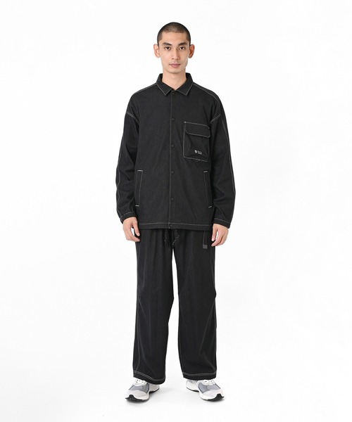 NEW BALANCE（ニューバランス）の「ジャージーデニムジャケット（デニムジャケット・メンズ・ネイビー/チャコールグレー・SMALL/MEDIUM/LARGE/X-LARGE）」の19枚目の写真