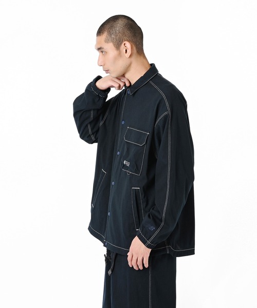 NEW BALANCE（ニューバランス）の「ジャージーデニムジャケット（デニムジャケット・メンズ・ネイビー/チャコールグレー・SMALL/MEDIUM/LARGE/X-LARGE）」の4枚目の写真