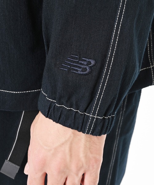 NEW BALANCE（ニューバランス）の「ジャージーデニムジャケット（デニムジャケット・メンズ・ネイビー/チャコールグレー・SMALL/MEDIUM/LARGE/X-LARGE）」の7枚目の写真